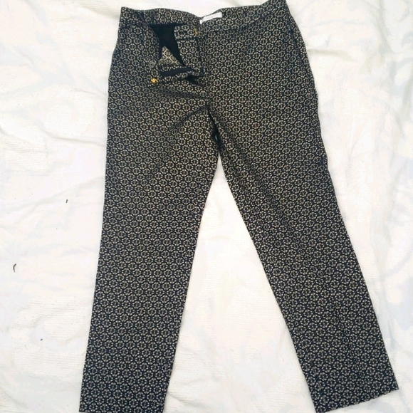 Chico's XL Black & Gold Slacks - Picture 1 of 6